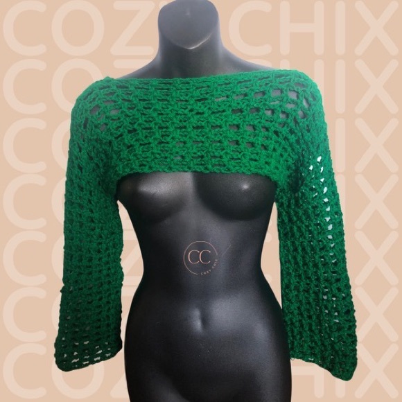 Just Chill: Handmade Crochet Bolero Top - Picture 3 of 6